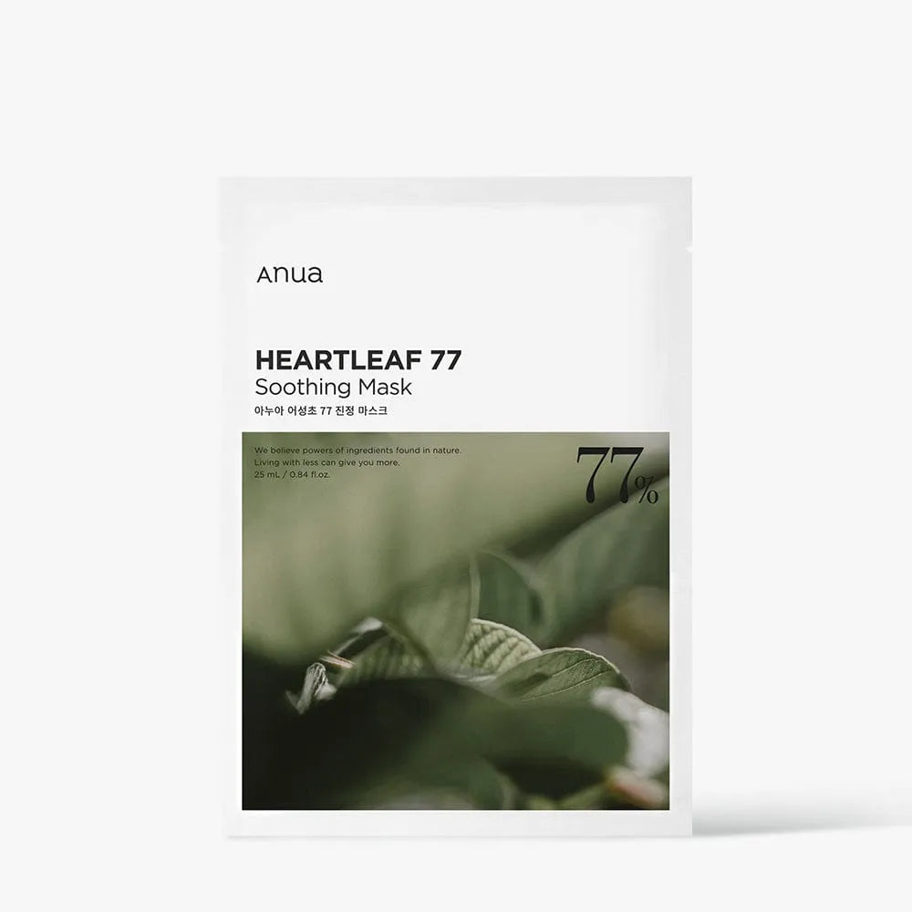 Anua HEARTLEAF 77% SOOTHING SHEET MASK 25ml X 10ea - VOTOG