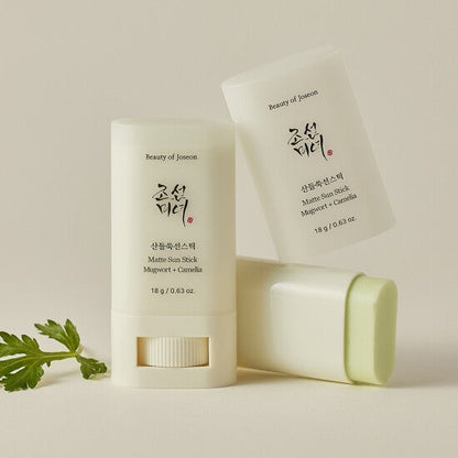 [Beauty of Joseon] Matte sun stick : Mugwort + Camelia 18g (SPF50+ PA++++) X 2EA [DOUBLE SET] - VOTOG