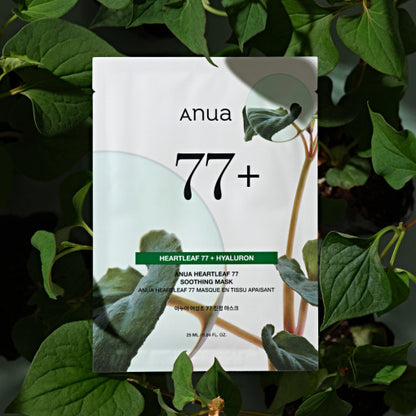 Anua HEARTLEAF 77% SOOTHING SHEET MASK 25ml X 10ea